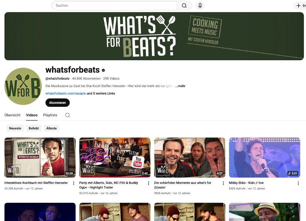 What's for Beats YouTube Kanal